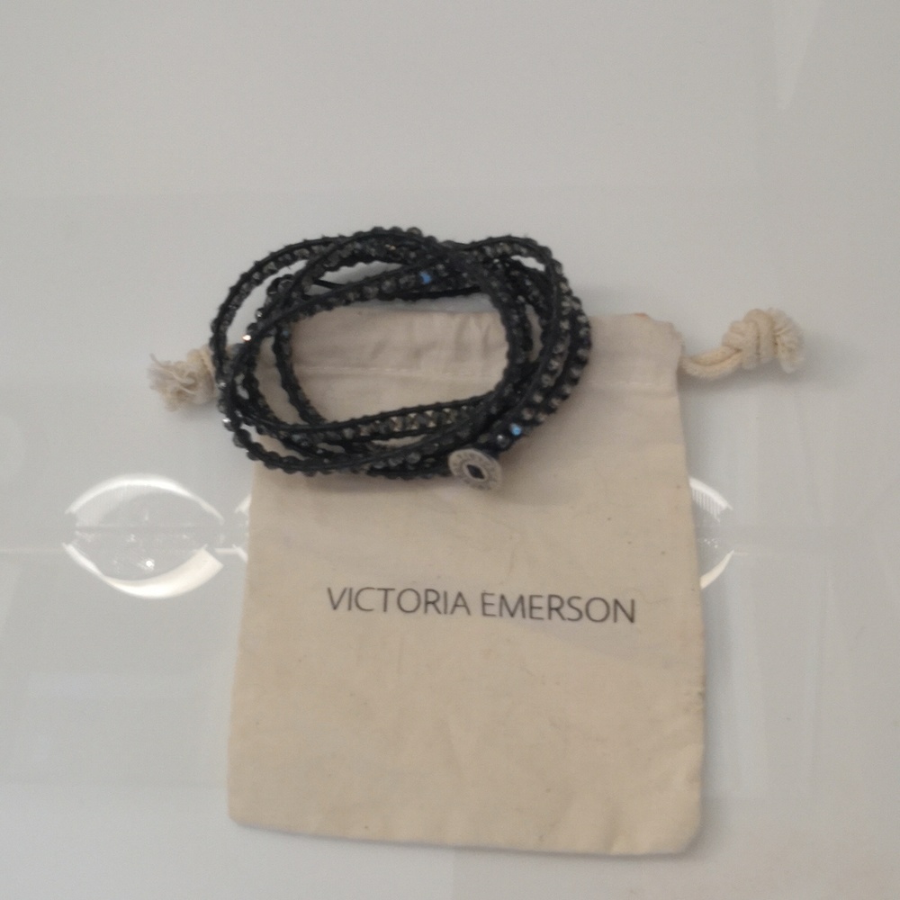 Victoria Emerson Black Wrap Bracelet